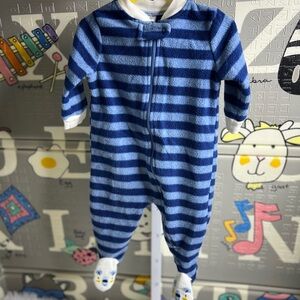 Blue Striped Kids One Piece